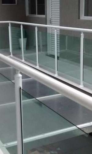 Corrimão de alumínio com vidro Corrimão de alumínio com vidro